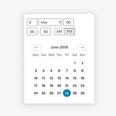 Wordpress time picker para restaurantes